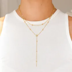 waterproof ketting in verguld staal - OCEANA