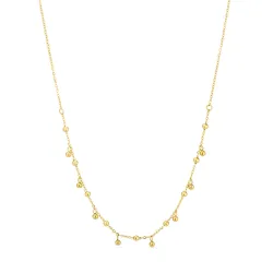 waterproof bolletje ketting in verguld staal - OCEANA