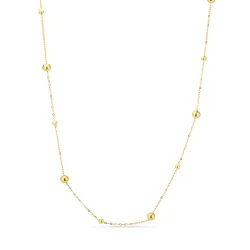 waterproof bolletje ketting in verguld staal - OCEANA