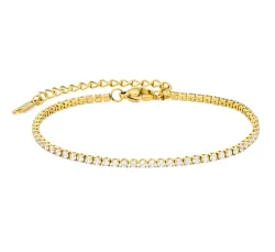 waterproof zirkoon armband in verguld staal - OCEANA