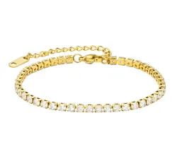 waterproof zirkoon armband in verguld staal - OCEANA