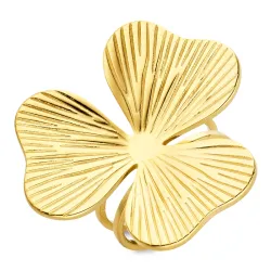 waterproof bloem ring in verguld staal - OCEANA