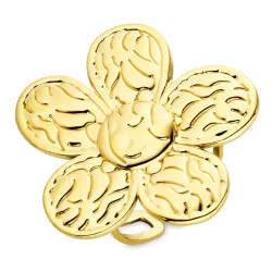 waterproof bloem ring in verguld staal - OCEANA