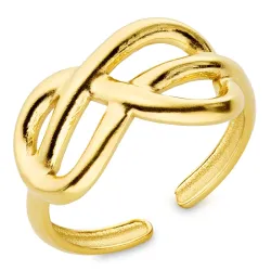 waterproof infinity ring in verguld staal - OCEANA