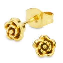 waterproof bloem oorbellen in verguld staal - OCEANA