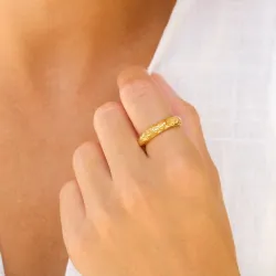 waterproof ring in verguld staal - OCEANA