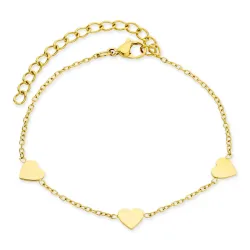 waterproof hart armband in verguld staal - OCEANA