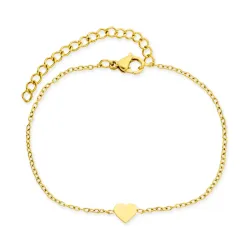 waterproof hart armband in verguld staal - OCEANA