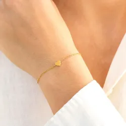 waterproof hart armband in verguld staal - OCEANA