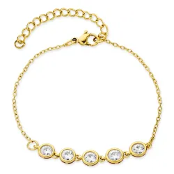 waterproof zirkoon armband in verguld staal - OCEANA