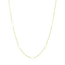 waterproof hart ketting in verguld staal - OCEANA