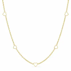waterproof hart ketting in verguld staal - OCEANA