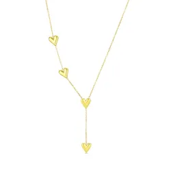 waterproof hart ketting in verguld staal - OCEANA