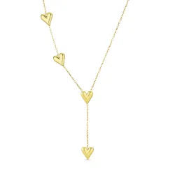 waterproof hart Y-ketting in verguld staal - OCEANA