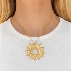 waterproof zon ketting in verguld staal - OCEANA