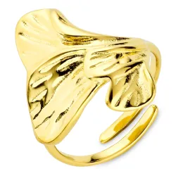 waterproof blad verstelbaar ring in verguld staal - OCEANA