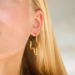 waterproof oorbellen in verguld staal - OCEANA