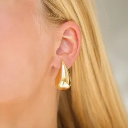 waterproof druppel oorbellen in verguld staal - OCEANA