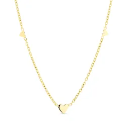 waterproof hart ketting in verguld staal - OCEANA