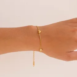 waterproof hart armband in verguld staal - OCEANA