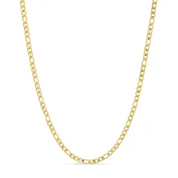 waterproof figaro ketting in verguld staal 45 cm x 3 mm  - OCEANA