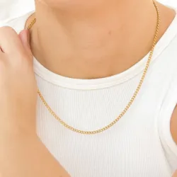 waterproof ketting in verguld staal 45 + 5 cm x 3 mm  - OCEANA