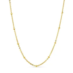 waterproof bolletje ketting in verguld staal 45 cm x 2,8 mm  - OCEANA