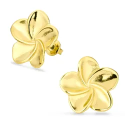 waterproof bloem oorbellen in verguld staal - OCEANA