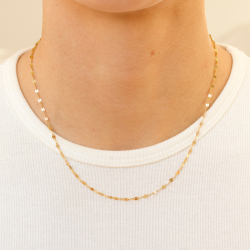 waterproof ketting in verguld staal 40+5 cm x 2 mm  - OCEANA