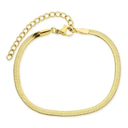 waterproof slangenarmband in verguld staal  x 3 mm  - OCEANA