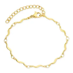 waterproof armband in verguld staal 16+5 cm x 2,7 mm  - OCEANA