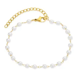 waterproof parel armband in verguld staal - OCEANA