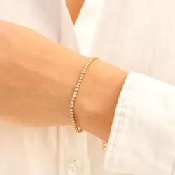 waterproof zirkoon armband in verguld staal - OCEANA