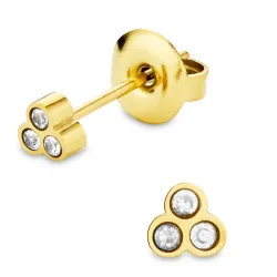 waterproof zirkoon oorbellen in verguld staal - OCEANA