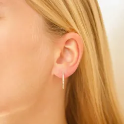 waterproof zirkoon creool in verguld staal - OCEANA