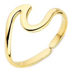 waterproof verstelbaar ring in verguld staal - OCEANA