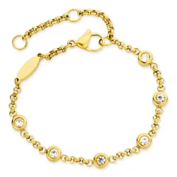 waterproof zirkoon armband in verguld staal - OCEANA