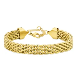 waterproof schakelarmband in verguld staal  x 8 mm  - OCEANA