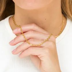 waterproof ketting in verguld staal - OCEANA