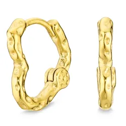 waterproof hart oorbellen in verguld staal - OCEANA