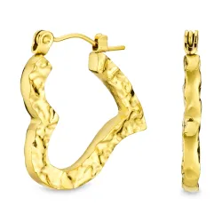 hart oorbellen in verguld staal - OCEANA