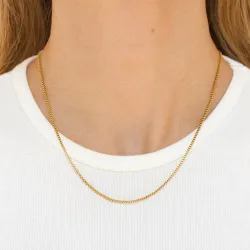 waterproof venetiaanse ketting in verguld staal  x 1,5 mm  - OCEANA