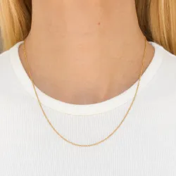 waterproof singapore ketting in verguld staal  x 1,5 mm  - OCEANA