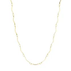 waterproof ketting in verguld staal  x 1,0 mm  - OCEANA
