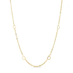 waterproof hart ketting in verguld staal  x 5,2 mm  - OCEANA