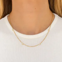 waterproof hart ketting in verguld staal  x 5,2 mm  - OCEANA
