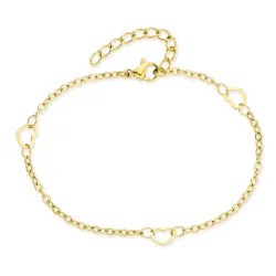 waterproof hart armband in verguld staal  x 5,0 mm  - OCEANA