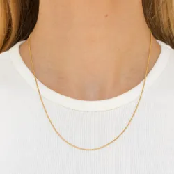 waterproof slangenketting in verguld staal  x 1,0 mm  - OCEANA