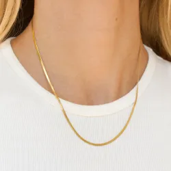 waterproof slangenketting in verguld staal  x 2,0 mm  - OCEANA