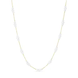 waterproof parel ketting in verguld staal - OCEANA